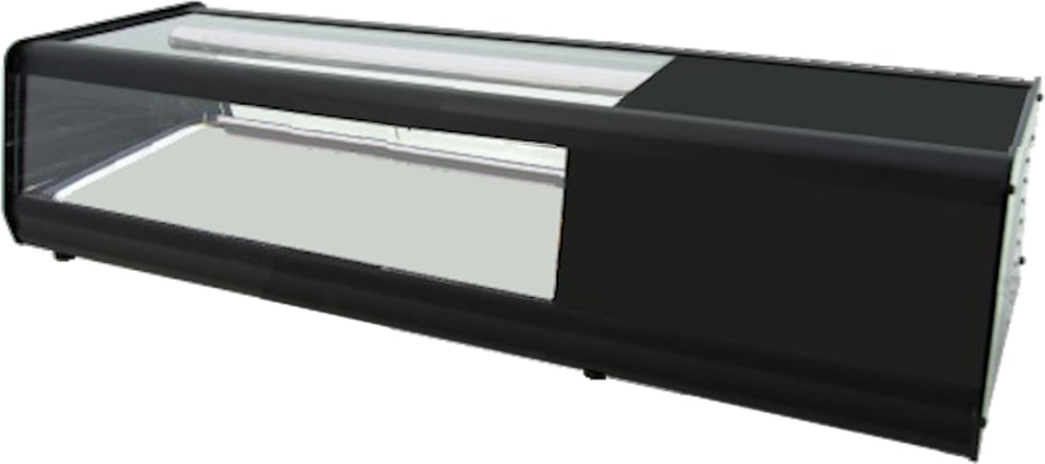 Gekühlte tapas-vitrine für 4 gn 1/3 flachglas - 1105x400x300 mm - 160 W 230/1V - 13RC8114 Eurast