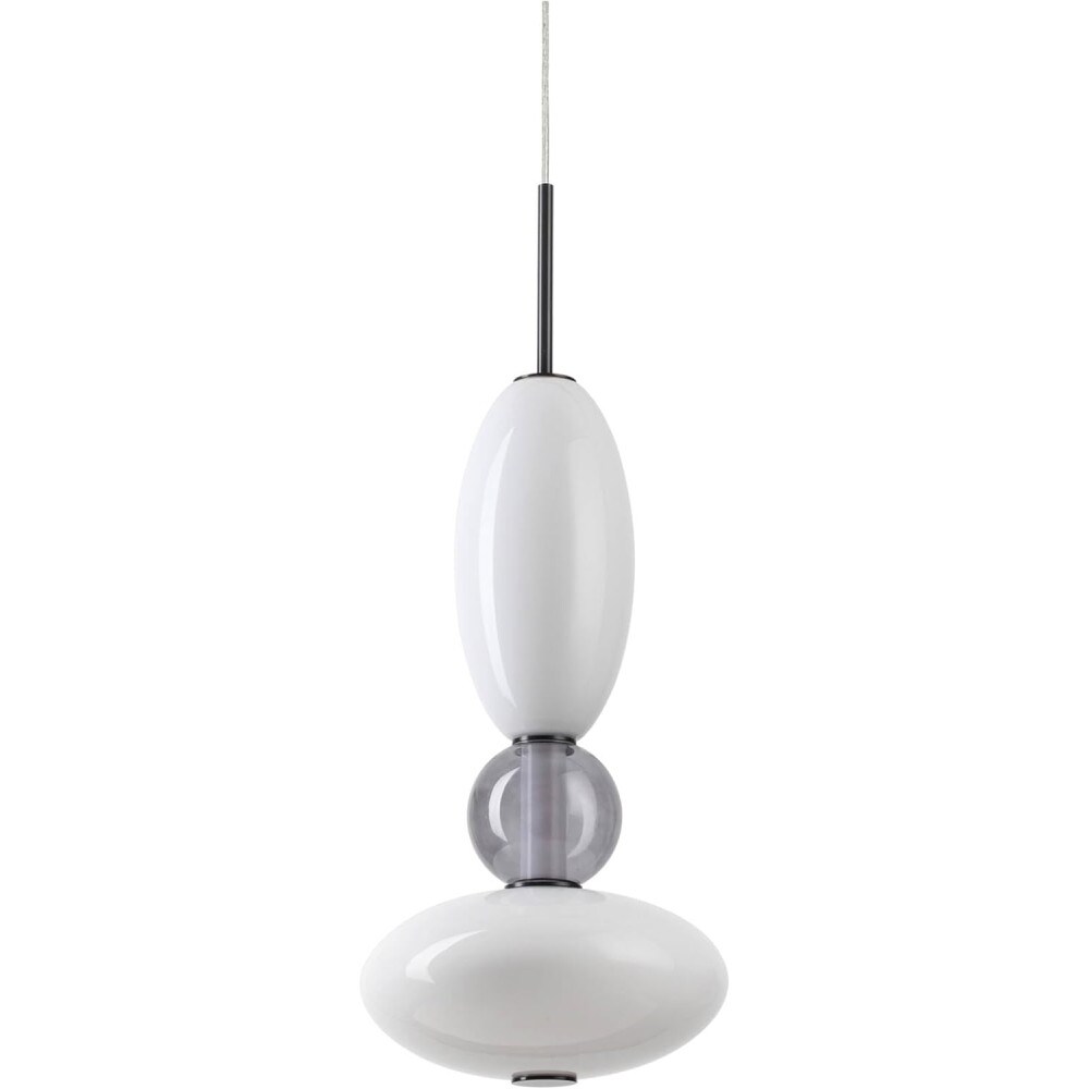 lumiere sp1, suspensión de vidrio soplado blanco, ideal lux
