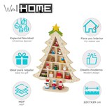 thumbnail of WellHome - Estatueta de árvore de Natal em MDF com decoração em cor natural, altura 29 cm.
