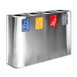 thumbnail of Stil Casa PURE sistema raccolta rifiuti, acciaio inox, 120x30xh. 80 cm, 240 litri, cover in alluminio composito effetto satinato, satinato.