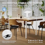 thumbnail of ML-Design 4er Set Tischbeine 72 cm Weiß glänzend, Stahl pulverbeschichtet, I-Form 4×4 cm, höhenverstellbar, Möbelbeine für Esstisch Arbeitstisch