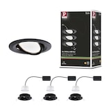 thumbnail of Paulmann Spot encastré LED Nova Coin Kit de 3 orientable  rond 84mm 50° Coin 3x6W 3x470lm 230V  2700K Noir mat 94471