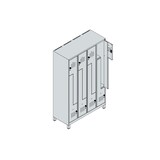 thumbnail of C+P Z-Spind, Classic PLUS, Füße, 8 Abteile, 1950x1200x500mm, 7035/7035
