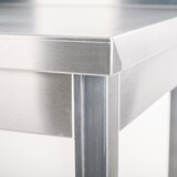 thumbnail of Romux® Edelstahltisch für Gastronomie Zentraltisch mit 1 Regal 600x700x850 mm Zerlegbar | Arbeitstisch aus Edelstahl Korrosionsbeständig