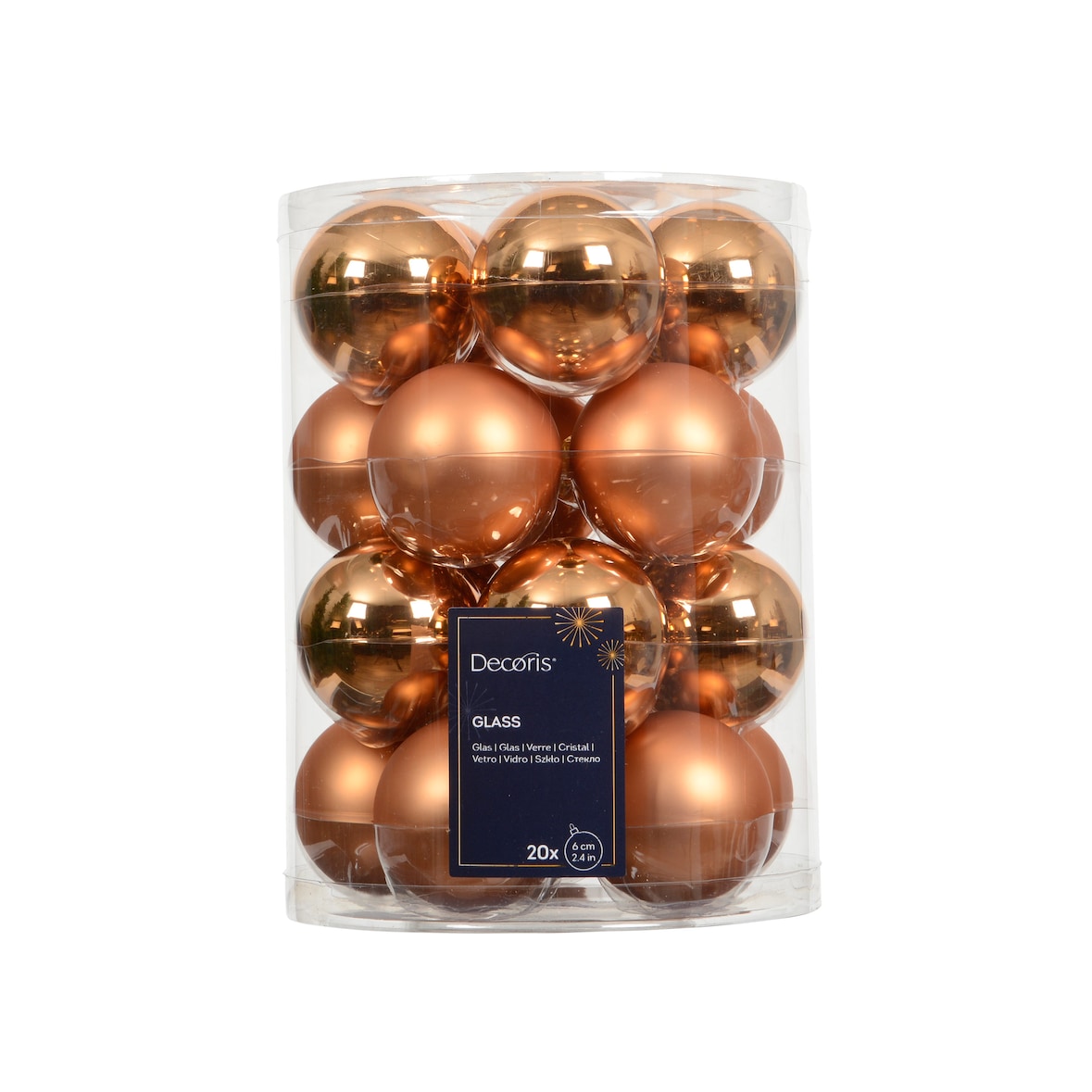 20 Weihnachtskugeln Glas 6cm matt & glänzend Christbaumkugeln Weihnachtsbaumkugeln Christbaumschmuck Weihnachtsbaumschmuck Weihnachten Brandy