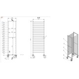 thumbnail of Combisteel afruimwagen met 18 rails voor GN1/1