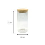 thumbnail of Boîte de conservation en verre 1,5L avec couvercle en Bambou Fackelmann Nature