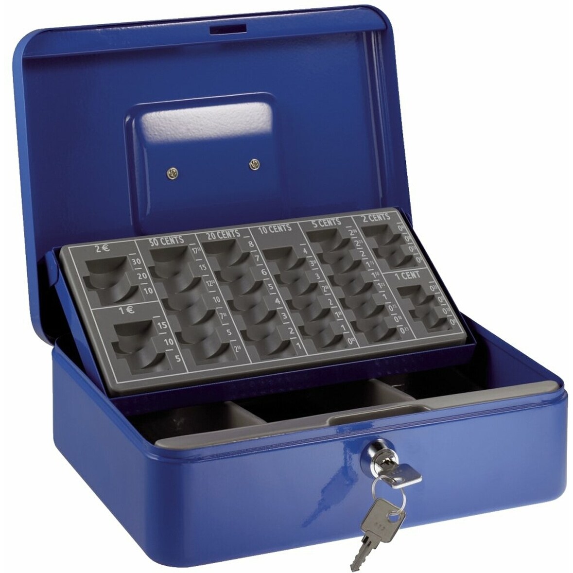 Geldzählkassette "Euro" - blau mit Münzzähleinsatz