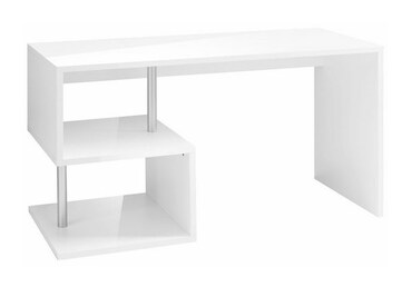 Web Furniture ESSE Scrivania Melaminico 140cm   Bianco Lucido