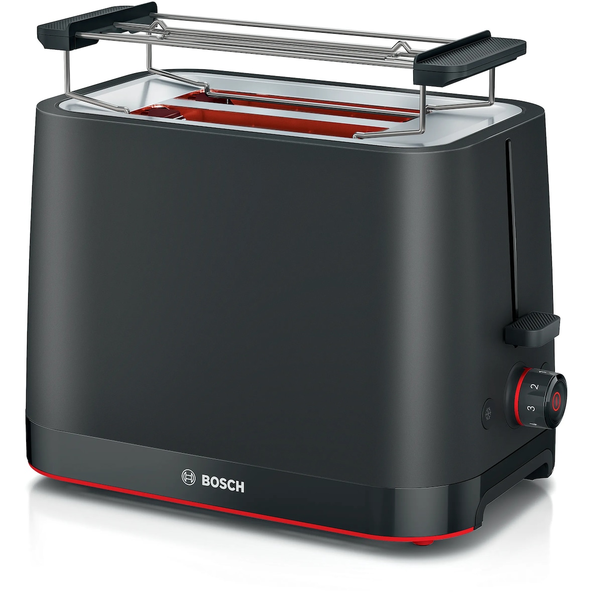 Bosch TAT3M123, Tostapane compatto, MyMoment, Funzione defrost, 950W, Doppia fetta, Nero