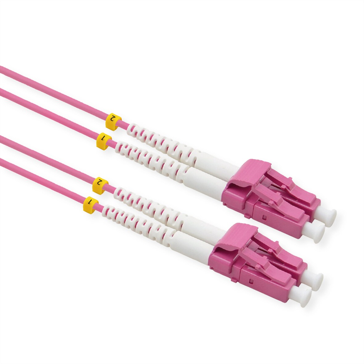 VALUE LWL-Kabel 50/125µm OM4, LC/LC, Low-Loss-Stecker, violett, 15 m