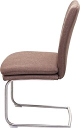thumbnail of Esszimmer-Set HWC-H70, Esszimmergruppe Sitzgruppe Esszimmergarnitur, Stoff/Textil Edelstahl gebürstet ~ braun 160cm
