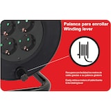 thumbnail of Enrollacables de 25 metros con 4 tomas. Potencia Máxima 3000W, 16A, 250V, Protección Sobrecalentamiento, Protección Infantil