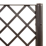 thumbnail of Helloshop26 - Hochbeet für Pflanzen Blumen Terrasse Garten mit Rankgitter 120 x 40 x 142 cm PP braun 02_0038240