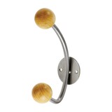 thumbnail of Appendiabiti a muro 2 pomelli, in metallo satinato