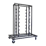 thumbnail of Elegance Transportwagen für 16 absperrpfosten und Absperrkordeln, Hammerschlag, 129x76x180cm (BxTxH)