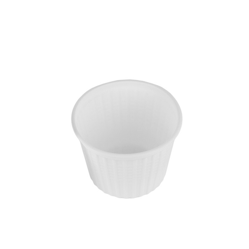 DayBays 3600 Stk. Thermo-Suppenbecher 350ml 115x60 mm PP Weiß rund mit Deckel