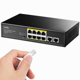 thumbnail of CUDY FS1010P 8-Port 10/100M PoE+ Switch 2 Uplink Ports 120W