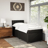 thumbnail of vidaXL Boxspringbett mit Matratze Schwarz 80x200 cm Kunstleder