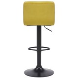 thumbnail of Décoshop26 - Tabouret de bar en velours jaune avec pieds en métal noir assise rembourée repose-pieds pivotant TDB10182