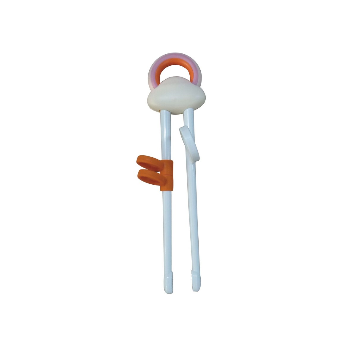 Menash - Palillos infantiles de aprendizaje para comer Arco Iris. De policarbonato y silicona.