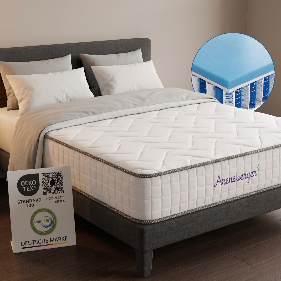 Taschenfederkern Matratze JANA, 140x200 cm