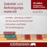 thumbnail of AL Briefkastensysteme 1 x Basic Wand Briefkasten in RAL Farbe Signal Gelb für Post A4, wetterfest, Artikelnummer: 431P1EA1ZFP1003