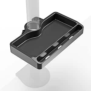 ONKRON Ablage für Monitorhalterungen 30-35 mm, Organizer mit Handyhalter, passend für D101E, D121E, D208E, G70, G140, TS1220, TS5065, Schwarz A35-B