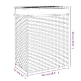 thumbnail of vidaXL Wäschekorb mit Deckel Dunkelbraun 46x33x60 cm Poly Rattan