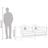 thumbnail of vidaXL Sofa mit Kissen 3-Sitzer Dunkelgrün Samt