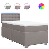 thumbnail of vidaXL Boxspringbett mit Matratze Taupe 90x200 cm Stoff