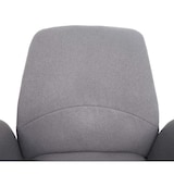 thumbnail of Sedia da ufficio HWC-K23, sedia da scrivania poltrona girevole, tessuto/tessuto con braccioli ~ grigio