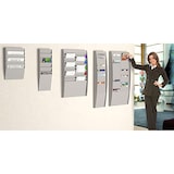 thumbnail of Paperflow, porta documenti Wall Organizer, 6 scomparti orizzontali, A4, grigio
