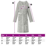 thumbnail of vidaXL Bademantel Hoodie Grau S Flanell