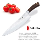 thumbnail of 3 Claveles Sakura - Juego de 5 Cuchillos Acero Forjado con Hoja Martilleada