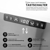 thumbnail of bümö elektrisch höhenverstellbarer Schreibtisch 180x80 cm in Asteiche, Gestell silber - Sitz & Stehschreibtisch mit Memoryfunktion, elektrischer