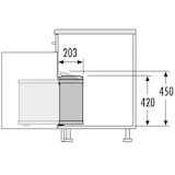 thumbnail of Hailo Abfallsammler 3416101 MF Swing bs Duo 16 Liter Edelstahl schwarz