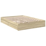 thumbnail of vidaXL Bettgestell mit Schubladen Sonoma-Eiche 135x190cm Holzwerkstoff