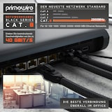 thumbnail of Primewire Patchkabel CAT 8 mit Baumwollummantelung, Gigabit Ethernet LAN Kabel - Black Series, 40 Gbit/s - S/FTP PIMF Schirmung, Netzwerkkabel - 15m
