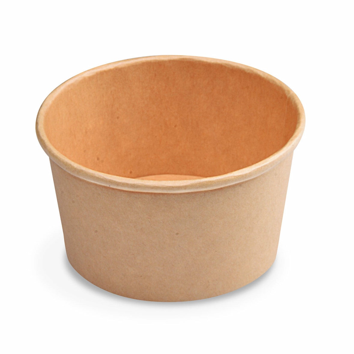 50x Papierbecher Feinkostbecher Eisbecher rund braun 350 ml O 11,5 cm