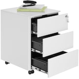 thumbnail of tectake Cajonera con ruedas Magna con 3 cajones y cerradura  Blanco