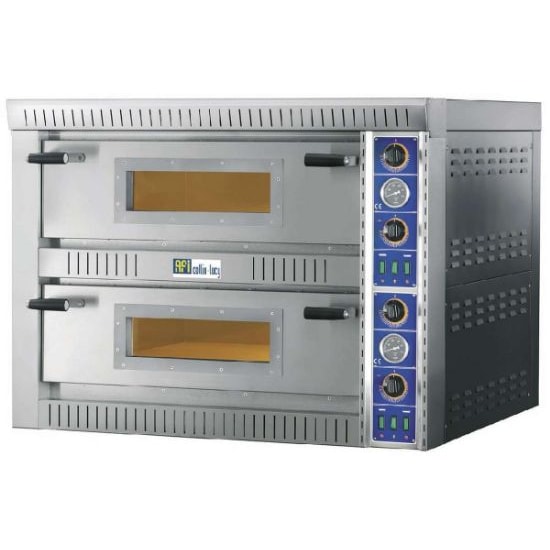 Four à pizza électrique 2 x 6 pizzas Ø 34 cm