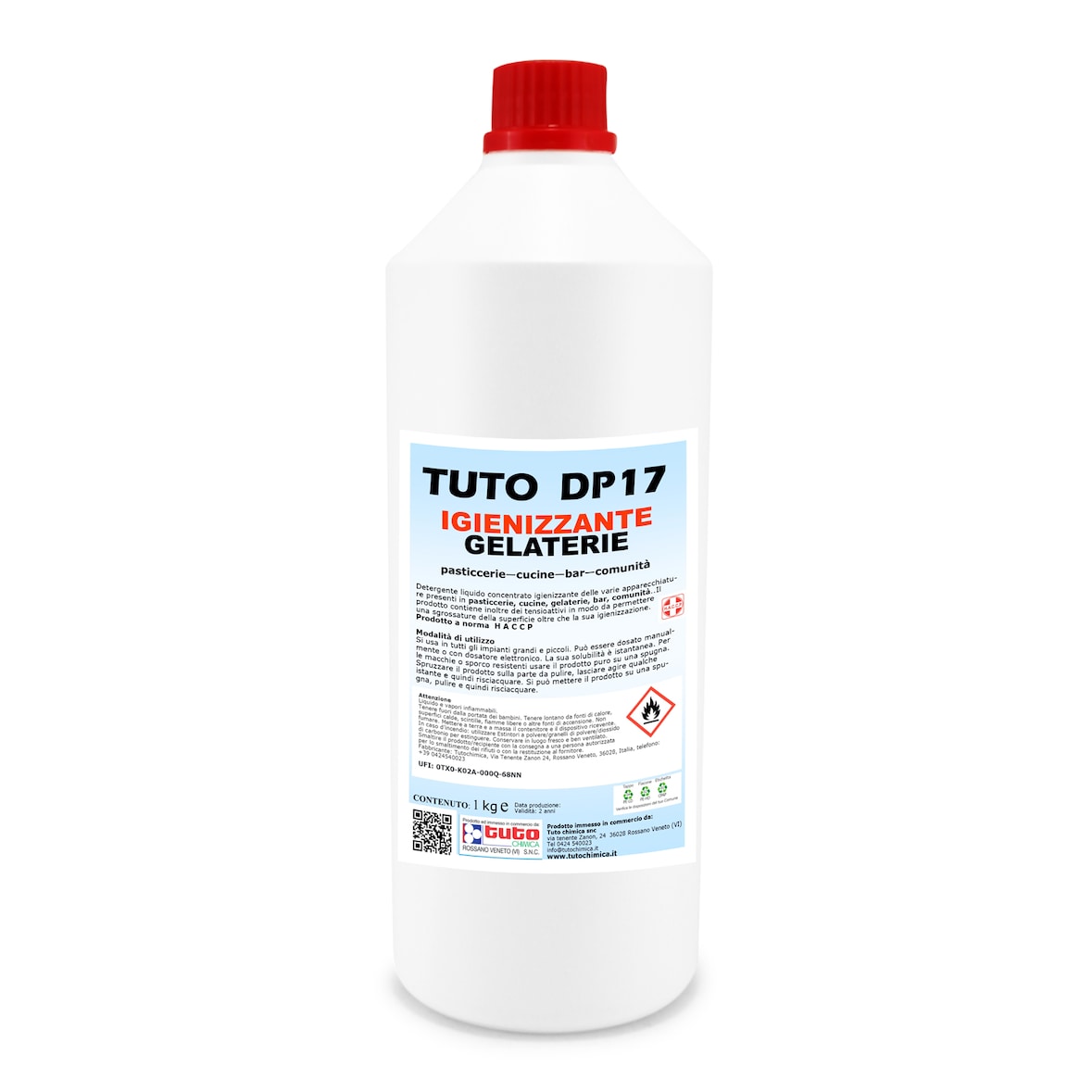 Tuto Dp 17 Detergente Igienizzante Per Gelaterie 1 LT - Prodotto Professionale - HACCP