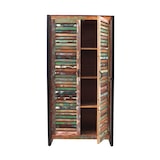 thumbnail of SIT Möbel Dielen-Set 4-tlg.,1 Schuhschrank, 2 Garderobenpaneele, 1 Kleiderschrank,Altholz bunt,Metall schwarz,B 90 x T 45 x H 180cm,18001-12