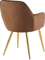 thumbnail of Esszimmerstuhl SULIS - Samt Braun 60x86x57 cm Gold | Essstühle Esszimmerstühle Küchenstühle Wohnzimmerstühle