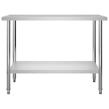 thumbnail of Tavolo da lavoro da cucina con ripiano 120x60x150 cm Acciaio inox