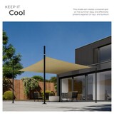 thumbnail of tectake Sonnensegel Sunny, wetterfestes HDPE-Material mit UV-Schutz - 5 x 7 m Sand