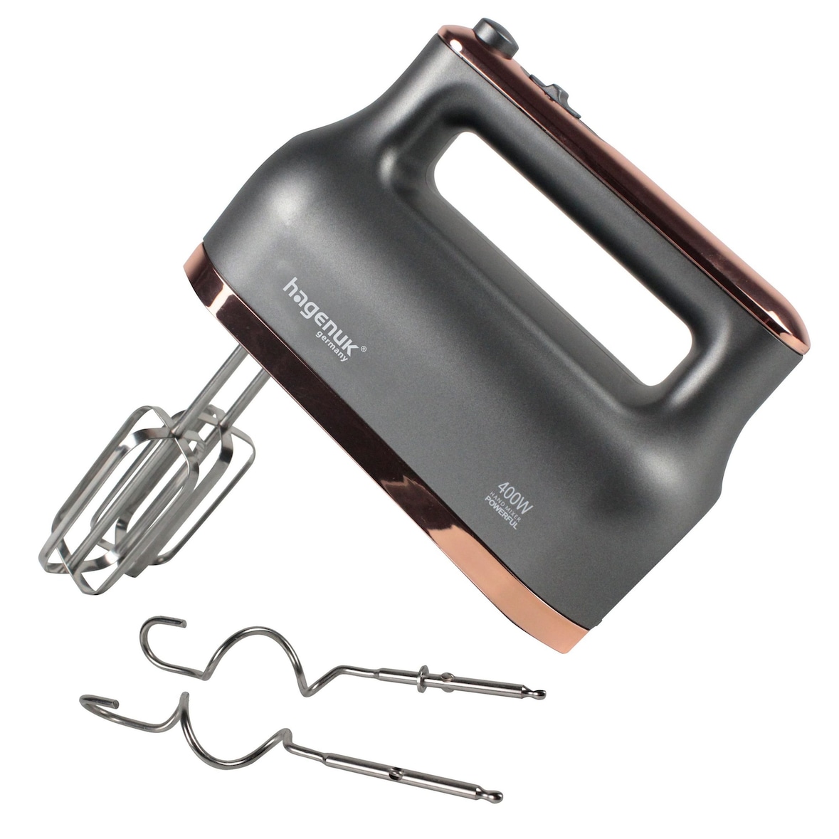 HAGENUK Handmixer mit 400 Watt Power und 5 Geschwindigkeitsstufen