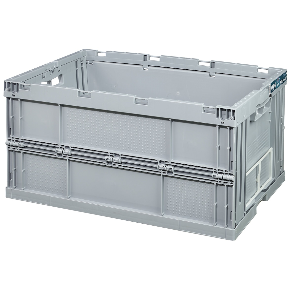 METRO Professional Eurobox, PP, 60 x 40 x 32 cm, 59 L, klappbar, mit Handgriff, max. Produktbelastung 20 kg, grau