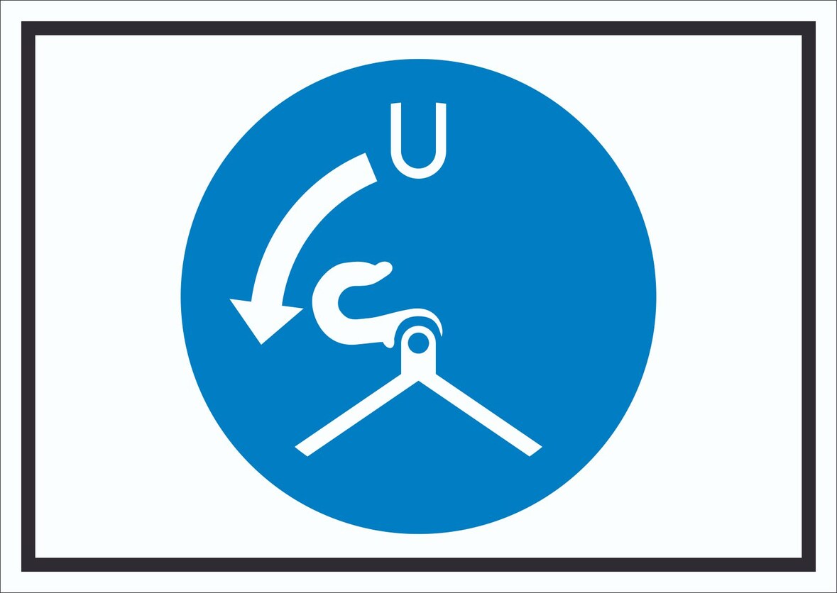 Fallen lösen beim Aussetzvorgang Symbol Schild A5 (148x210mm)
